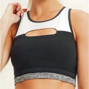 MONO B
Peekaboo Colorblock Racerback Sports Bra